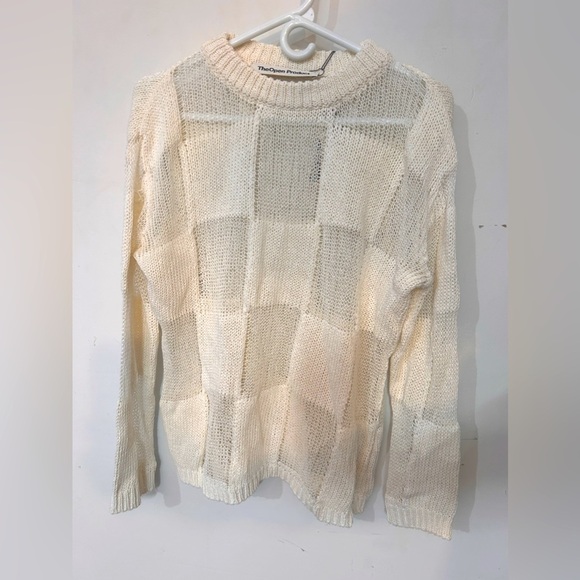 The Open Product Sweaters - The Open Product Paper Yarn Checker Board Pullover